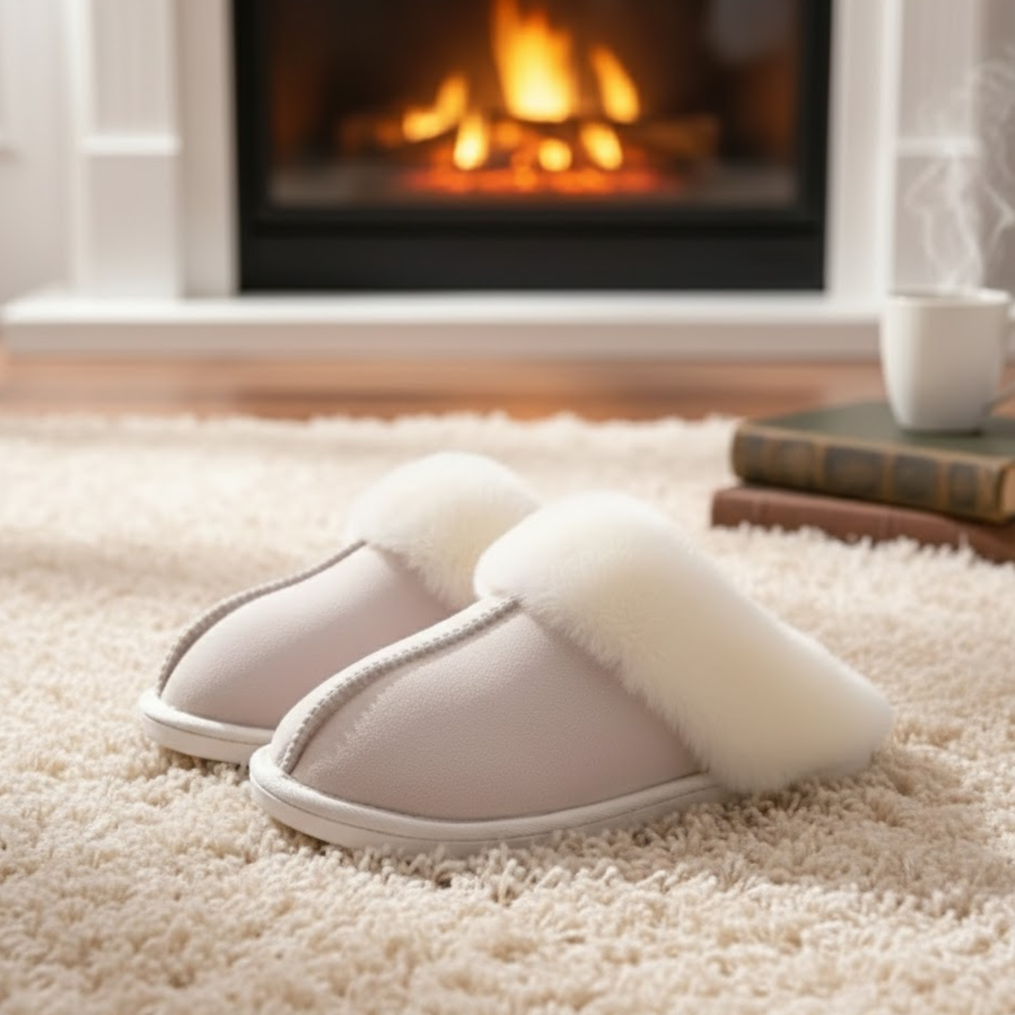 SnugSeason Luxury Suede-Style Plush Lined Mule Women Slippers - Ultra-Comfort Indoor Wear