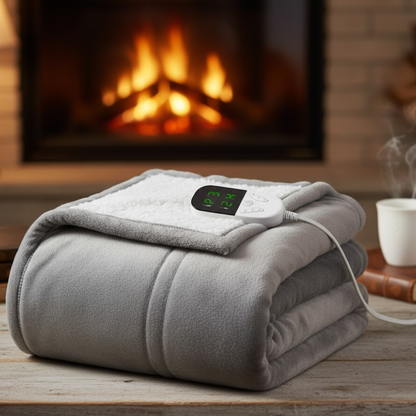 Heated Blanket – SnugSeason Luxury Fleece Electric Throw with Auto-Shutoff