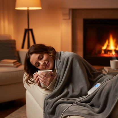 Heated Blanket – SnugSeason Luxury Fleece Electric Throw with Auto-Shutoff